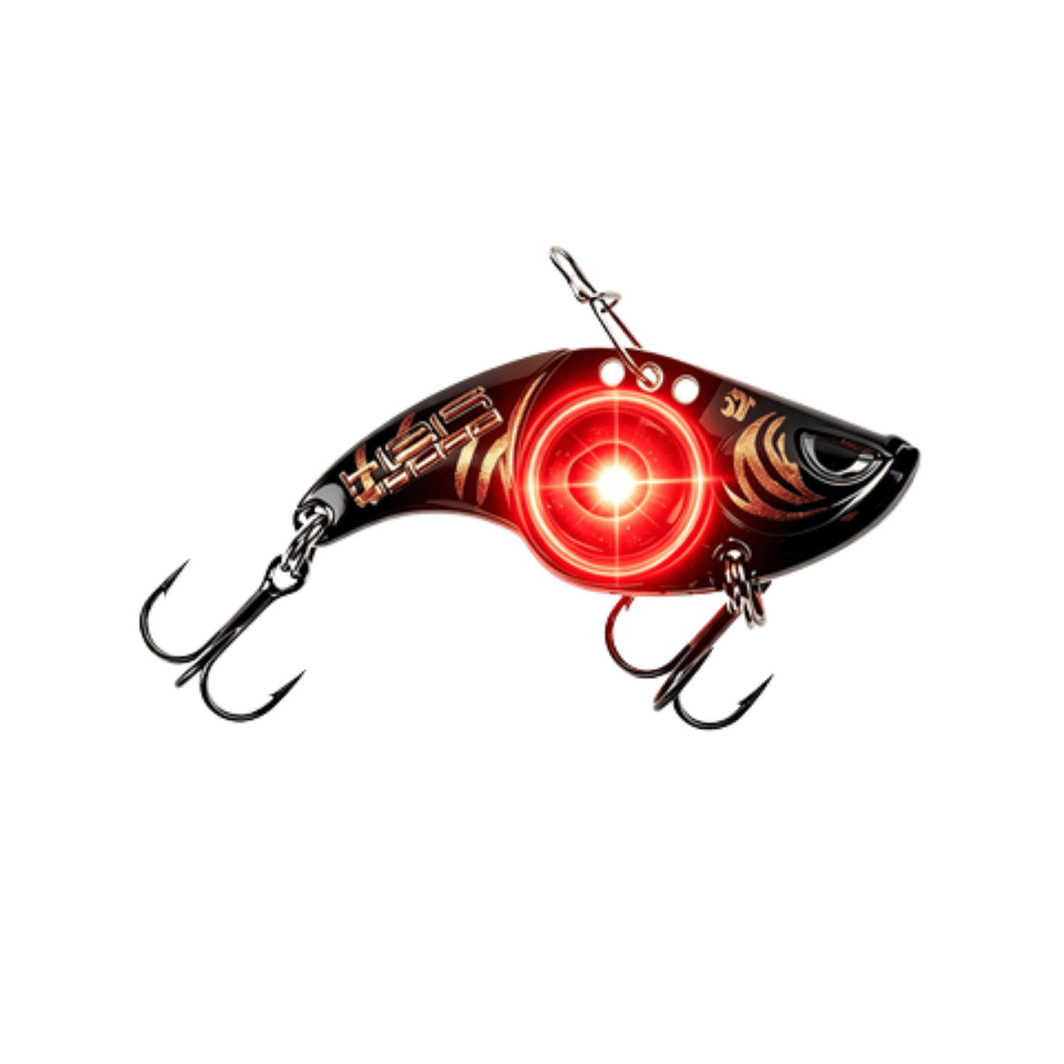FISH DADDY DIRTY BOMB BLACK TIGER BLINGKING RED LED