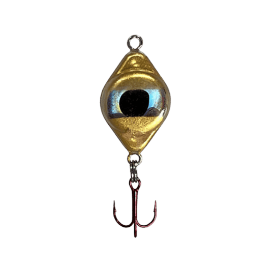 FISH DADDY DIRTY BOMB GOLD SPOON 1/8OZ BLNK BLUE LED