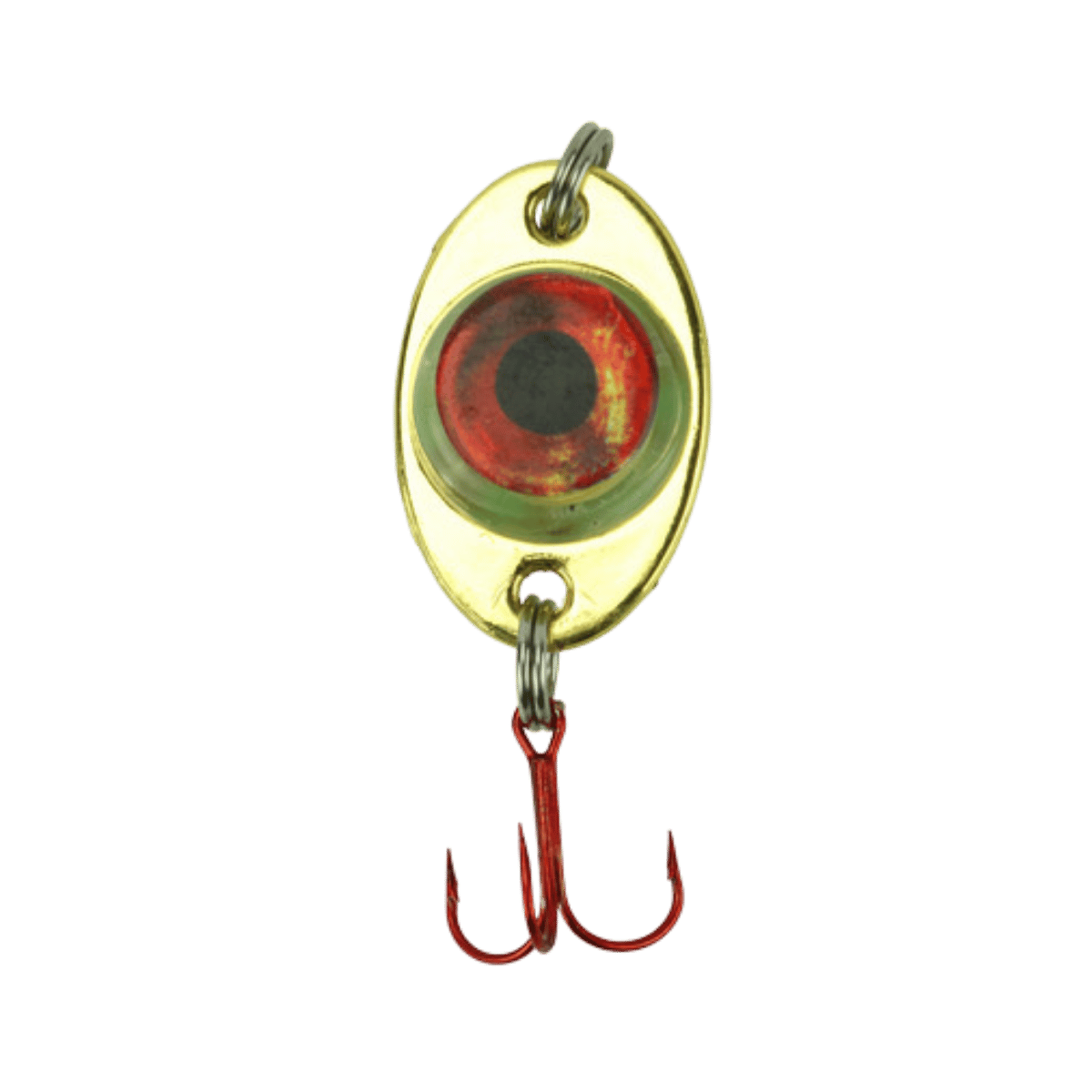 FISH DADDY DIRTY BOMB GOLD SPOON 1/8OZ BLNK RED LED