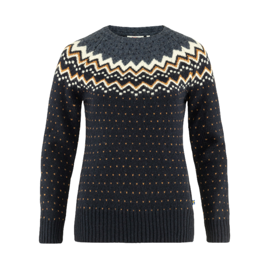 FJALLRAVEN W OVIK KNIT SWEATER DARK NAVY