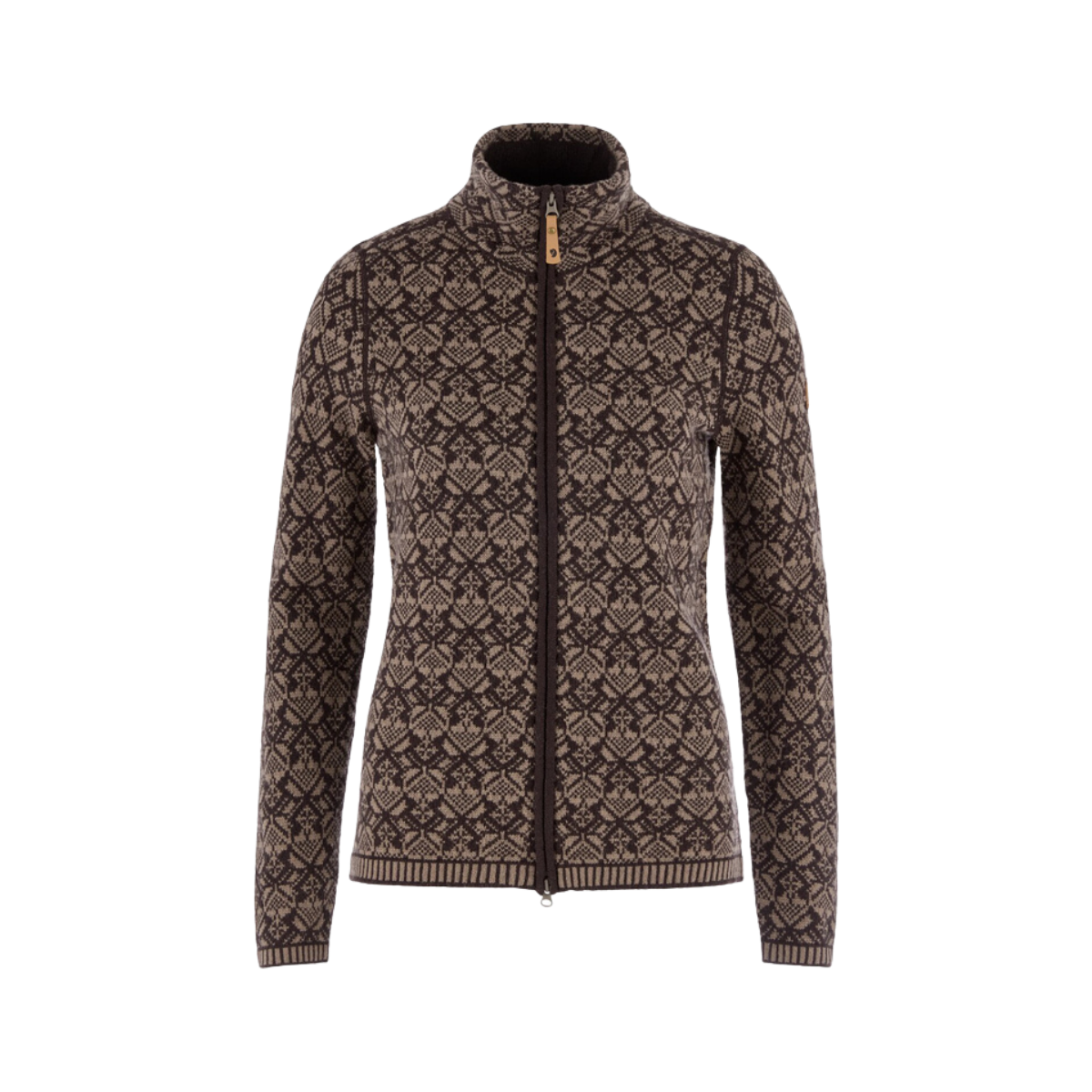 FJALLRAVEN W SNOW CARDIGAN SUEDE BROWN