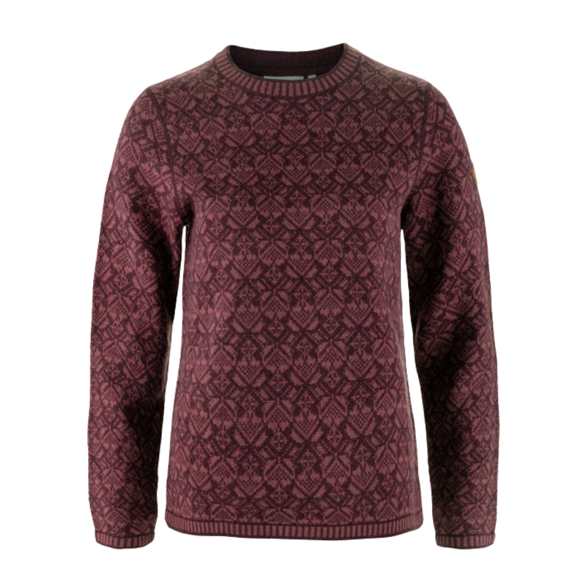 FJALLRAVEN W SNOW ROUND NECK SWEATER PORT