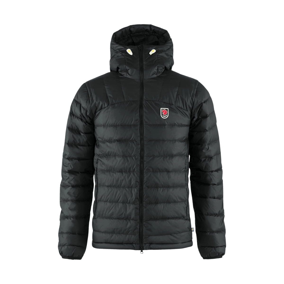 FJALLRAVEN MEN'S EXPEDITION PACK DOWN HOODIE - BLACK - FRONT