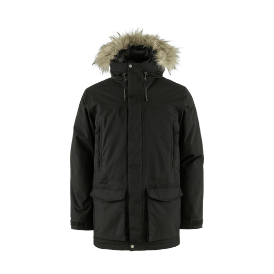 FJALLRAVEN MEN'S NUUK LITE PARKA - BLACK - FRONT