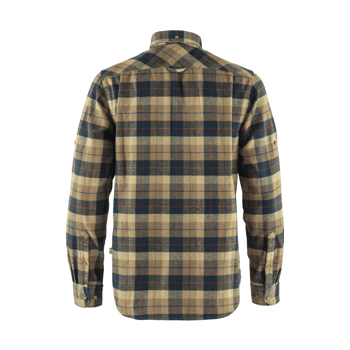 FJALLRAVEN MEN'S SINGI HEAVY FLANNEL SHIRT - DARK SAND - BACK
