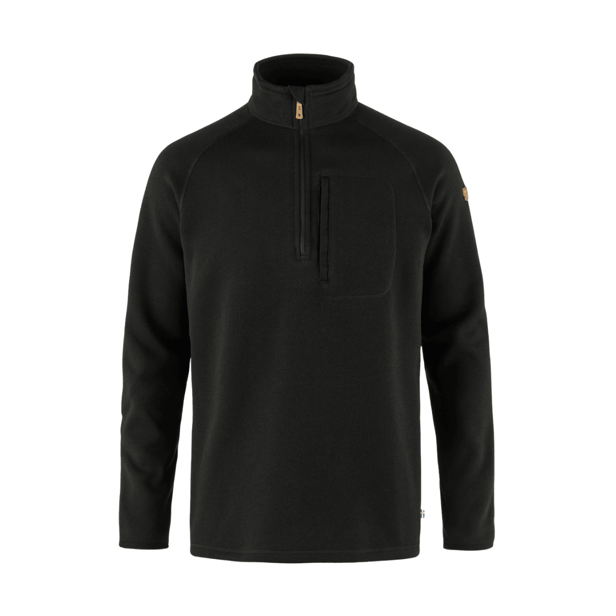 FJALLRAVEN ÖVIK FLEECE HALF ZIP - BLACK - FRONT