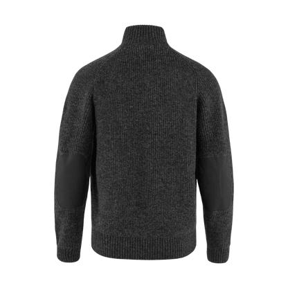 FJALLRAVEN MEN'S ÖVIK ZIP CARDIGAN KNIT SWEATER - DARK GREY - BACK