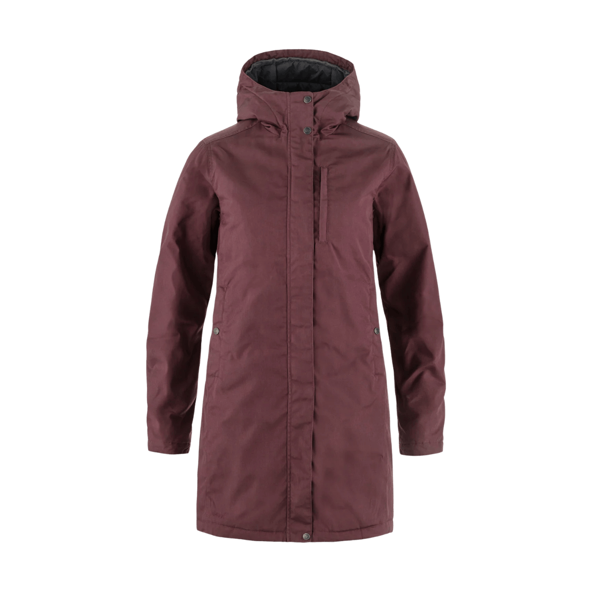 FJALLRAVEN WOMEN'S KIRUNA PADDED PARKA - PORT - FRONT VIEW