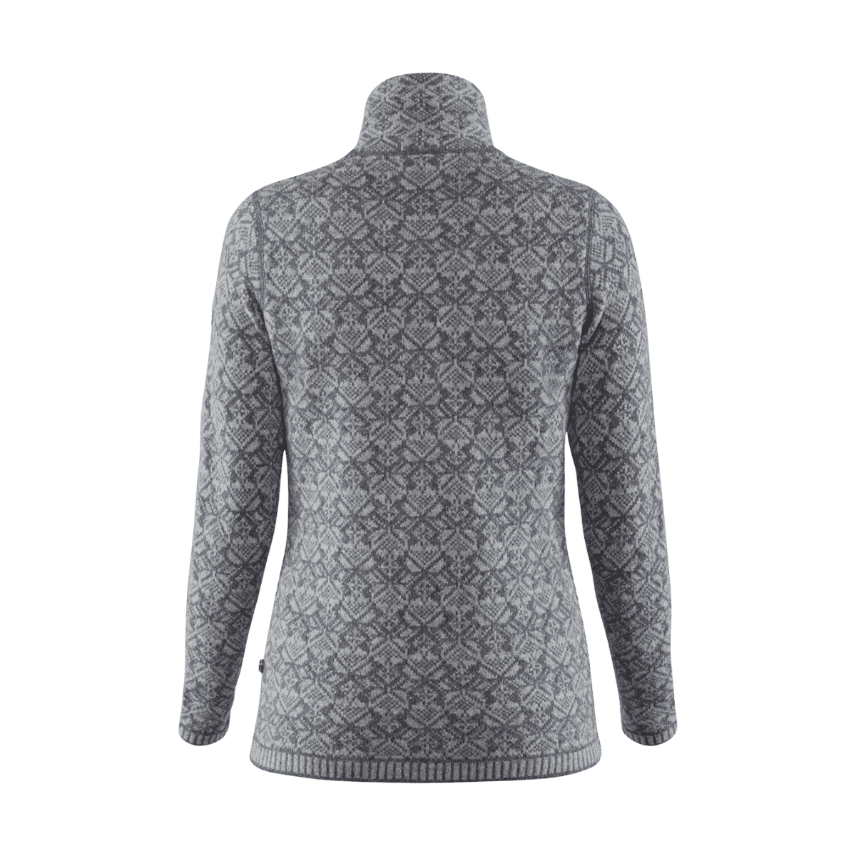 FJALLRAVEN WOMEN'S SNOW CARDIGAN - GREY - BACK VIEW