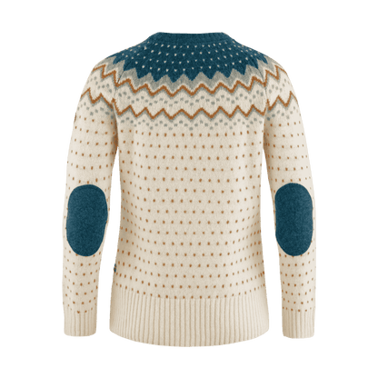 FJALLRAVEN WOMEN'S ÖVIK KNIT SWEATER - GLACIER GREEN - BACK VIEW
