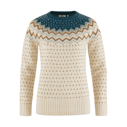 FJALLRAVEN WOMEN'S ÖVIK KNIT SWEATER - GLACIER GREEN - FRONT VIEW