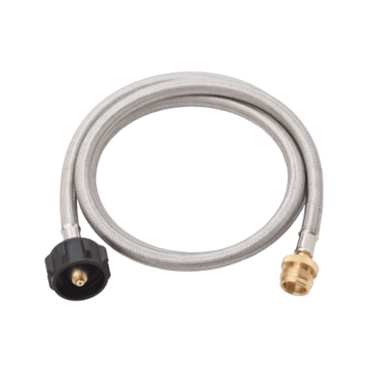 FLAME KING 5FT STEEL BRAIDED HOSE SILVER