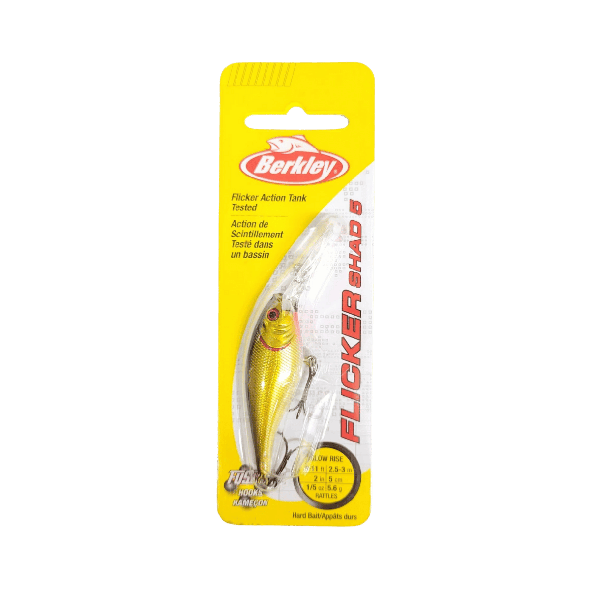 BERKLEY FLICKER SHAD CRANKBAIT 3/16OZ 2IN - BLACK GOLD - FRONT VIEW