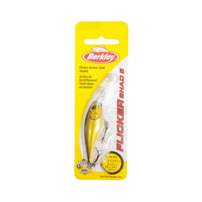 BERKLEY FLICKER SHAD CRANKBAIT 3/16OZ 2IN - BLACK GOLD - FRONT VIEW