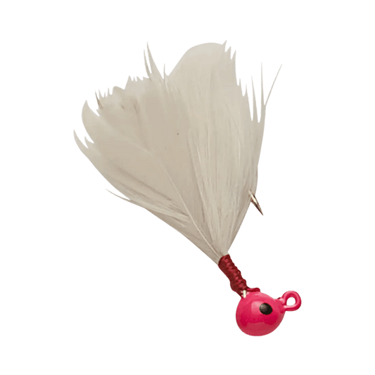 FLU FLU DOUBLE OO FLU-FLU JIG PINK WHITE IMAGE
