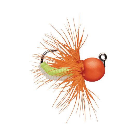 VMC TUNGSTEN FLY JIG - 1/32OZ - ORANGE CHART GLOW