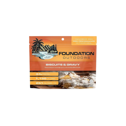 FOUNDATION OUTDOORS BISCUITS AND SAUSAGE GRAVY MEAL IMAGE