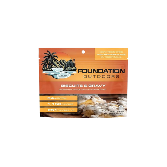FOUNDATION OUTDOORS BISCUITS AND SAUSAGE GRAVY MEAL IMAGE