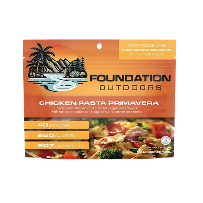 FOUNDATION OUTDOORS CHICKEN PASTA PRIMAVERA MEAL IMAGE