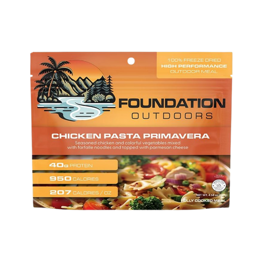 FOUNDATION OUTDOORS CHICKEN PASTA PRIMAVERA MEAL IMAGE