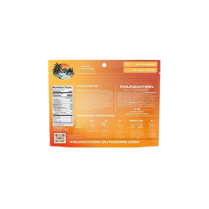 FOUNDATION OUTDOORS CHICKEN POT PIE MEAL INGREDIENTS