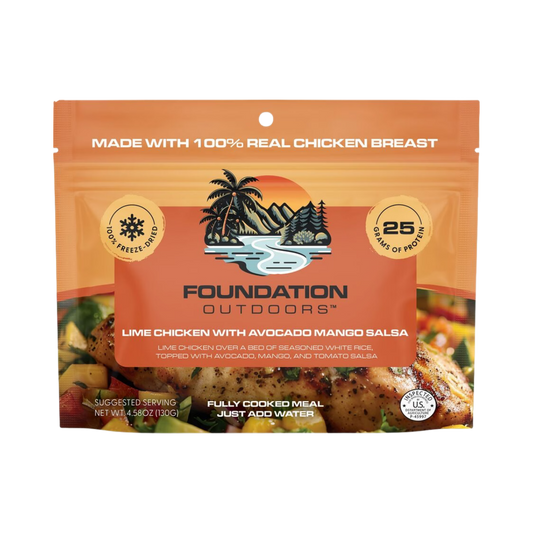 FOUNDATION OUTDOORS LIME CHICKEN W/AVOCADO MEAL IMAGE