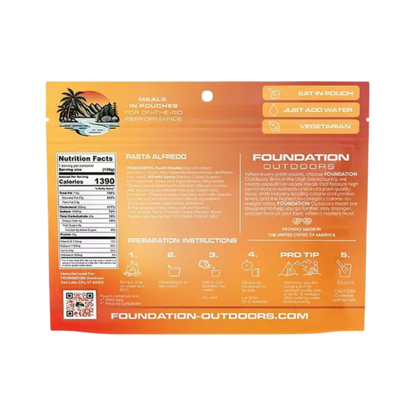 FOUNDATION OUTDOORS PASTA ALFREDO INGREDIENTS