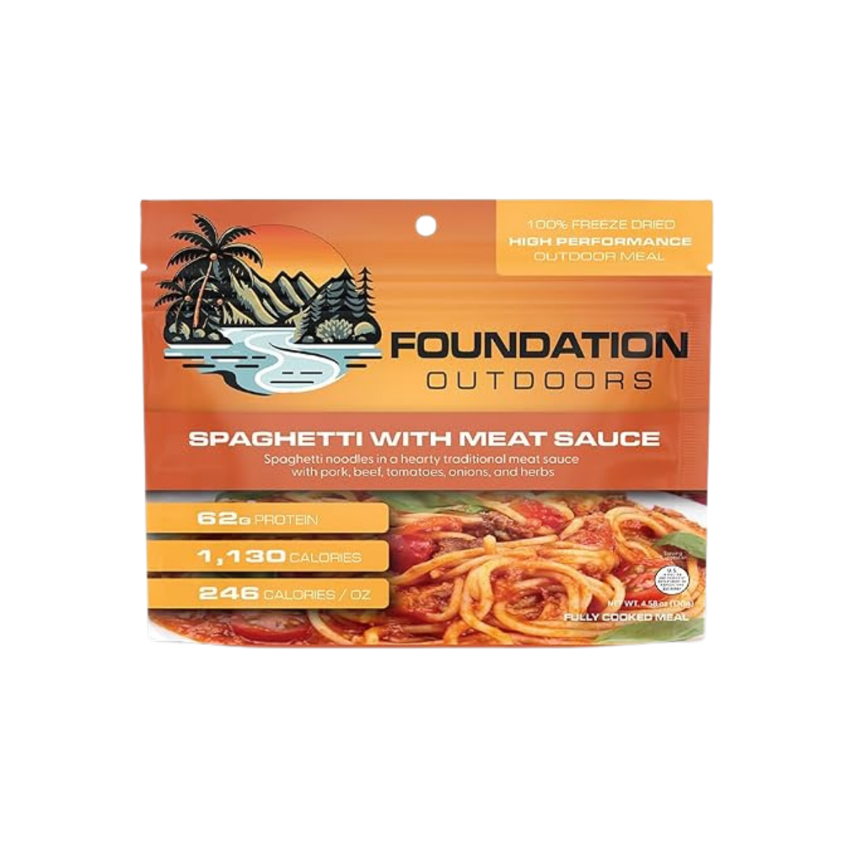 FOUNDATION OUTDOORS SPAGHETTI W/ MEAT SAUCE MEAL IMAGE