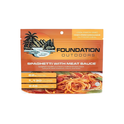 FOUNDATION OUTDOORS SPAGHETTI W/ MEAT SAUCE MEAL IMAGE