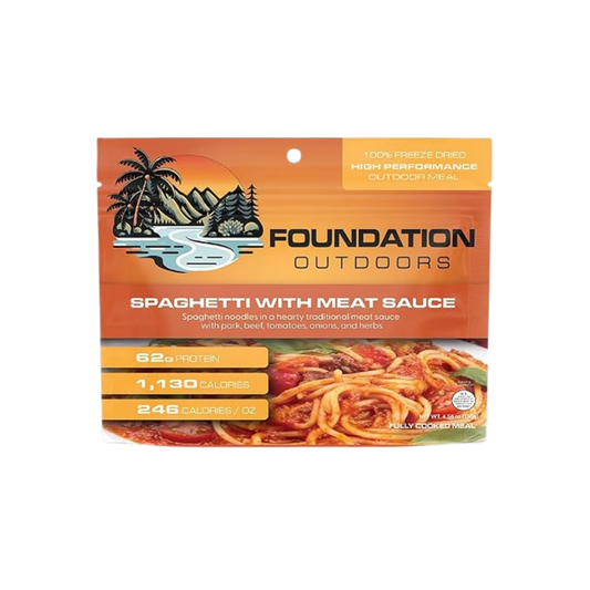 FOUNDATION OUTDOORS SPAGHETTI W/ MEAT SAUCE MEAL IMAGE