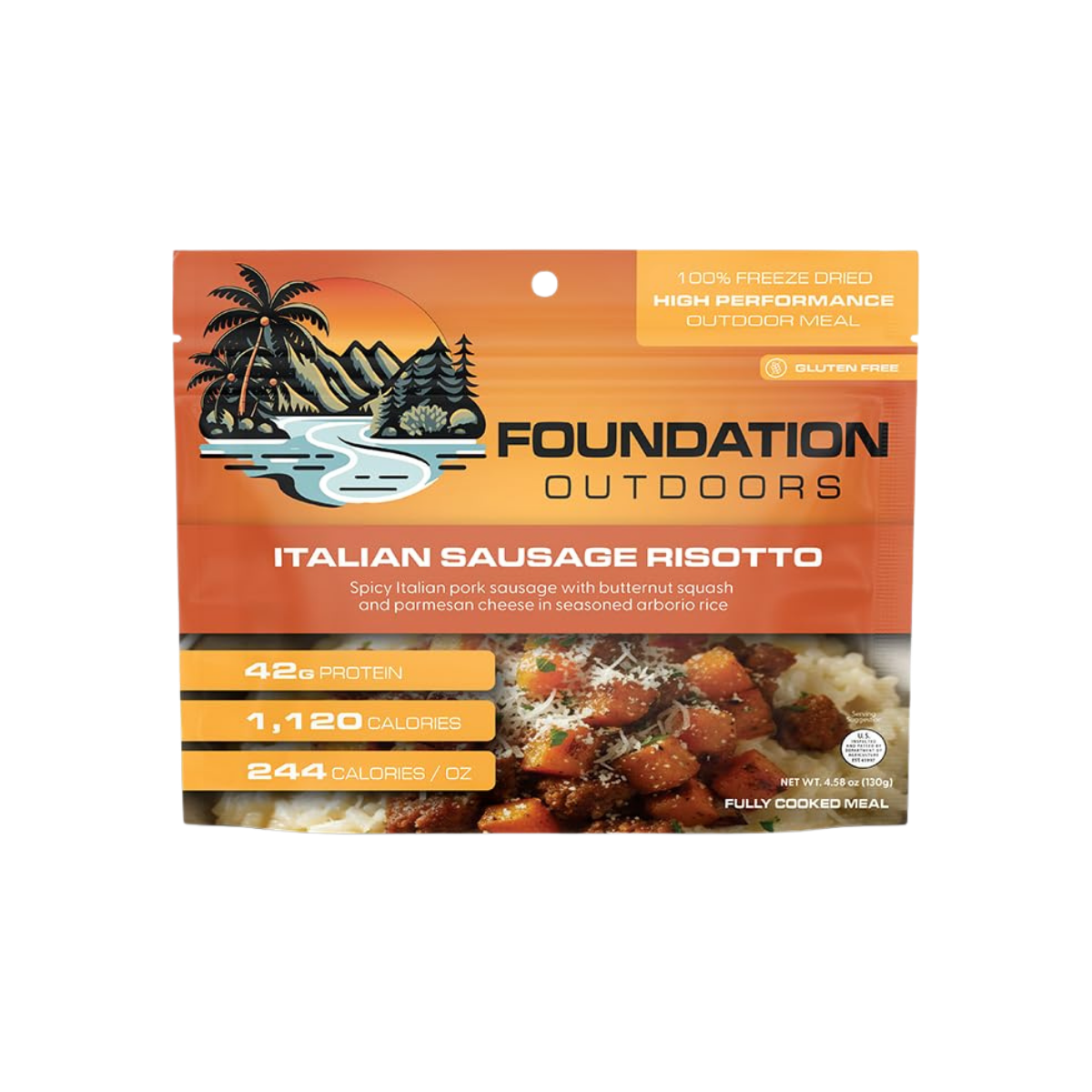 FOUNDATION OUTDOORS SPICY SAUSAGE RISOTTO MEAL IMAGE