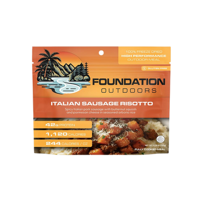 FOUNDATION OUTDOORS SPICY SAUSAGE RISOTTO MEAL IMAGE