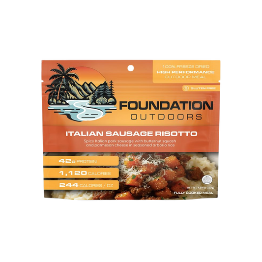 FOUNDATION OUTDOORS SPICY SAUSAGE RISOTTO MEAL IMAGE