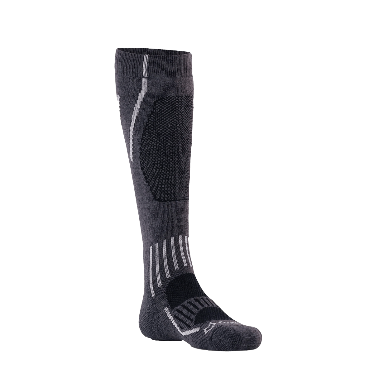 FOX RIVER KIDS' BOREAL MEDIUM WEIGHT OTC SKI SNOWBOARD SOCKS GREY
