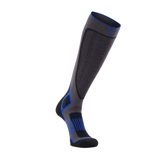 FOX RIVER VALDEZ LIGHT WEIGHT OTC SKI SNOWBOARD SOCKS  DK GREY BLUE