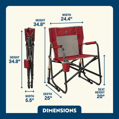 GCI OUTDOOR FREESTYLE ROCKER - CINNAMON_DIMENSION