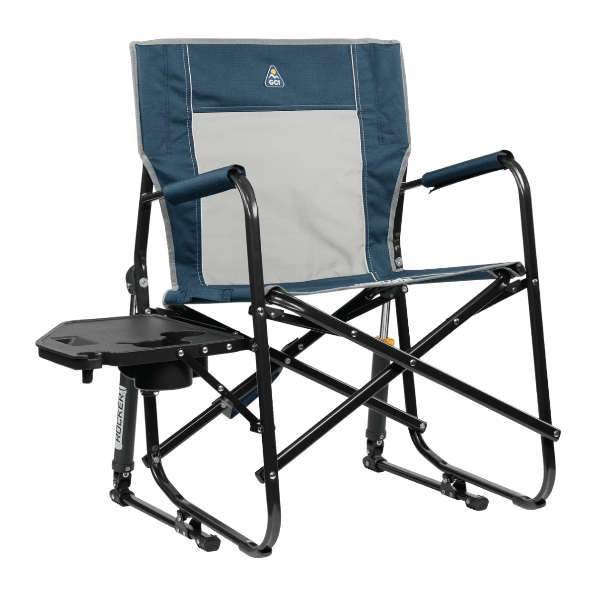 GCI OUTDOOR FREESTYLE ROCKER™ WITH SIDE TABLE - HEATHERED INDIGO-MAIN IMAGE
