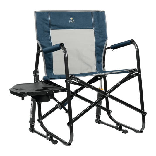 GCI OUTDOOR FREESTYLE ROCKER™ WITH SIDE TABLE - HEATHERED INDIGO-MAIN IMAGE