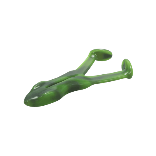 FROG FACTORY RIBBIT FROG 5PK FROG SLOBBER, GREEN, TOP ANGLE