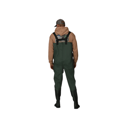 FROGG TOGGS CASCADES 2PLY BOOTFOOT CHEST WADER - GREEN - BACK VIEW