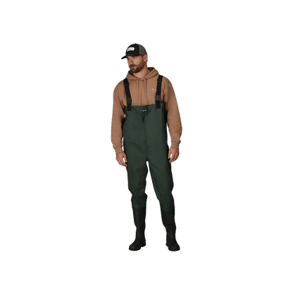 FROGG TOGGS CASCADES 2PLY BOOTFOOT CHEST WADER - GREEN - FRONT VIEW