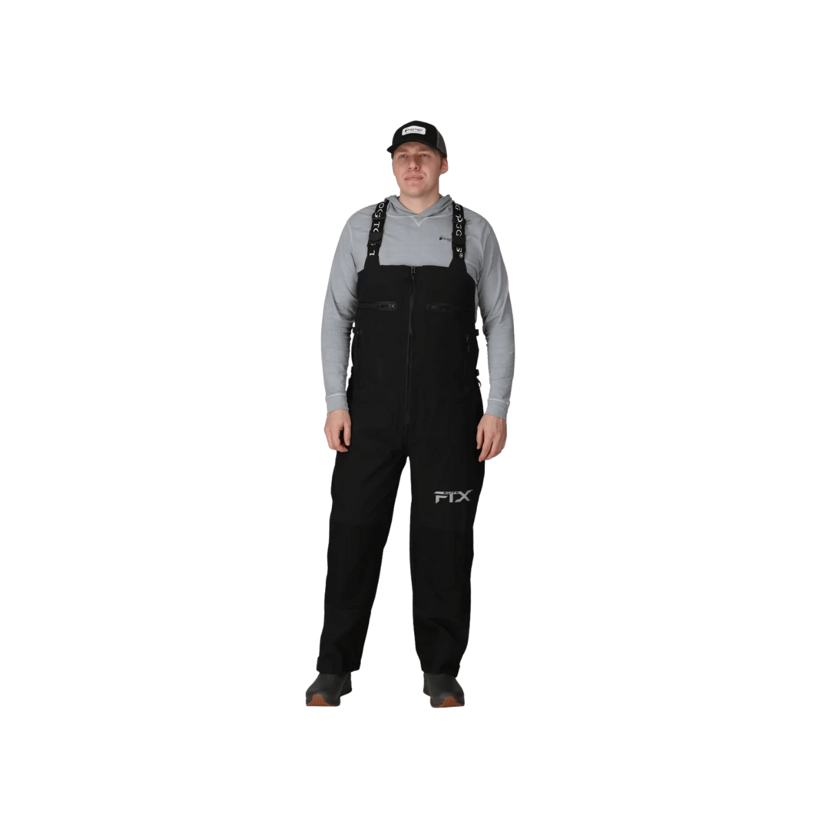 FROGG TOGGS FTX ELITE BIB - BLACK - FRONT VIEW