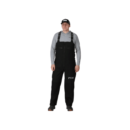 FROGG TOGGS FTX ELITE BIB - BLACK - FRONT VIEW