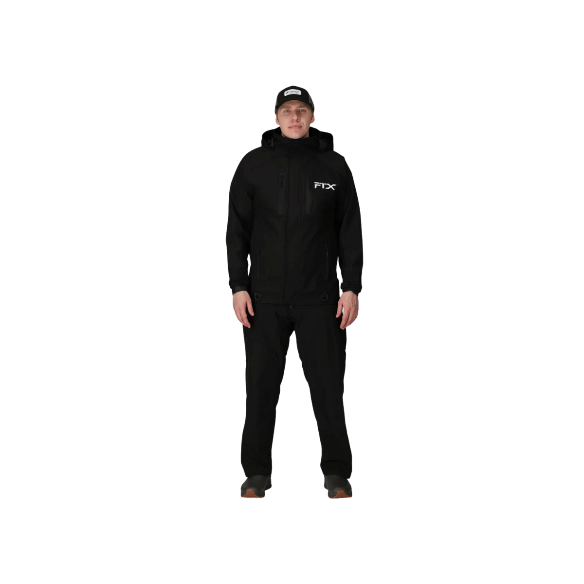 FROGG TOGGS FTX ELITE JACKET - BLACK - FRONT VIEW
