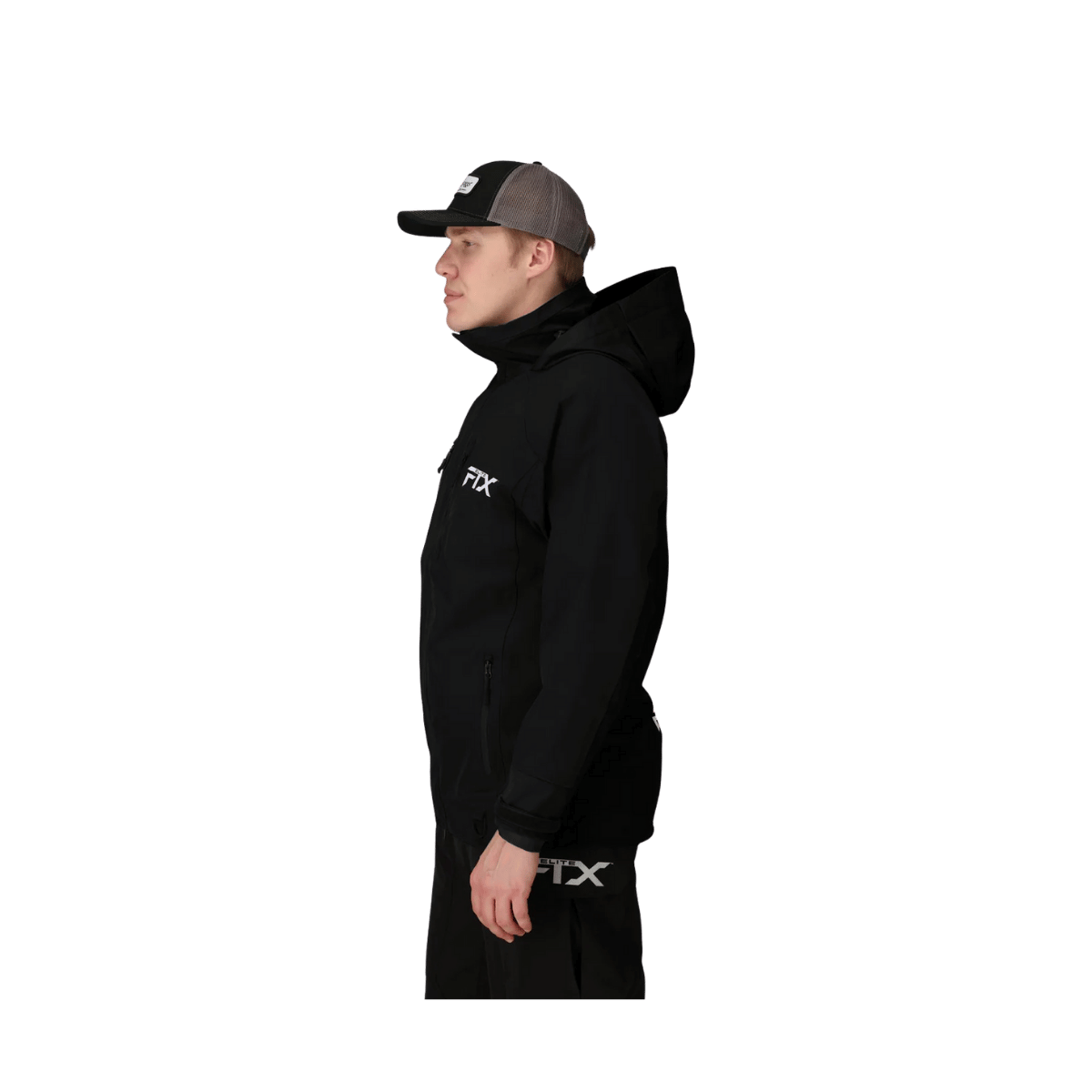 FROGG TOGGS FTX ELITE JACKET - BLACK - SIDE VIEW