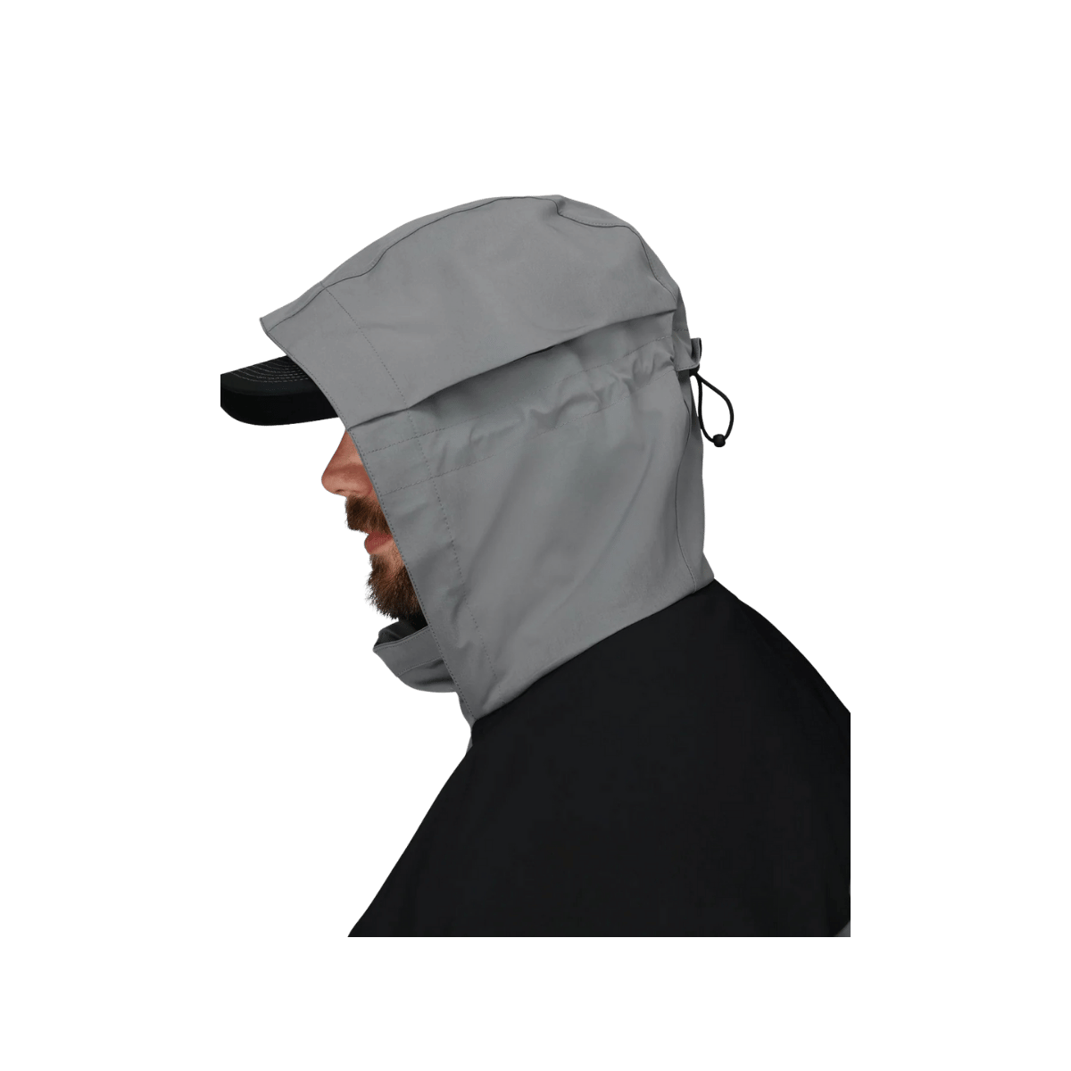 FROGG TOGGS FTX ELITE JACKET - BLACK - HOOD VIEW