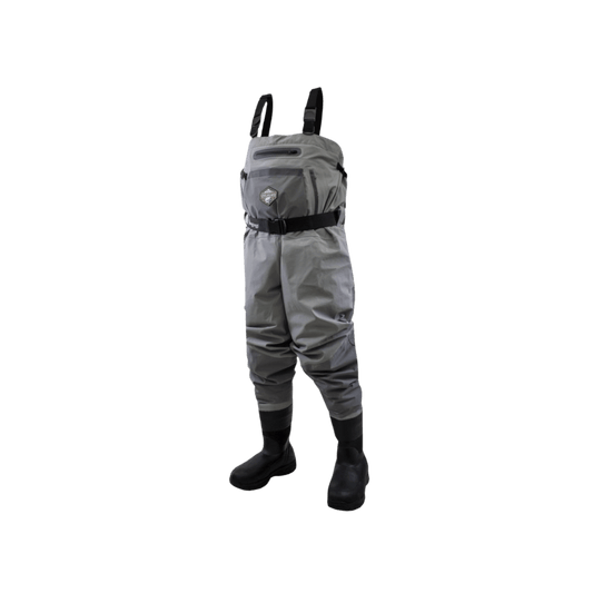 FROGG TOGGS MEN'S STEELHEADER LUG SOLE BOOTFOOT HUSKY - GRAY - FRONT VIEW