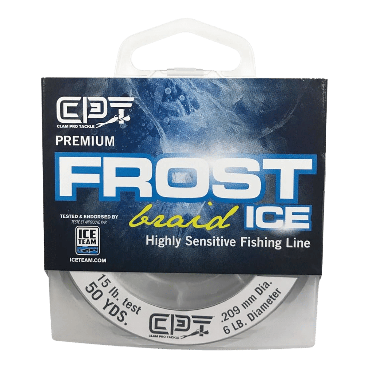 CLAM FROST BRAID 50YD - 08 LBS - SMOKE