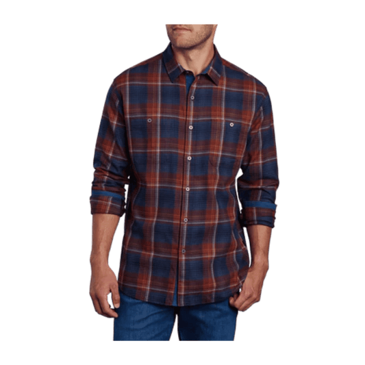 KUHL MEN'S FUGITIVE FLANNEL LS - BLUE FUZION