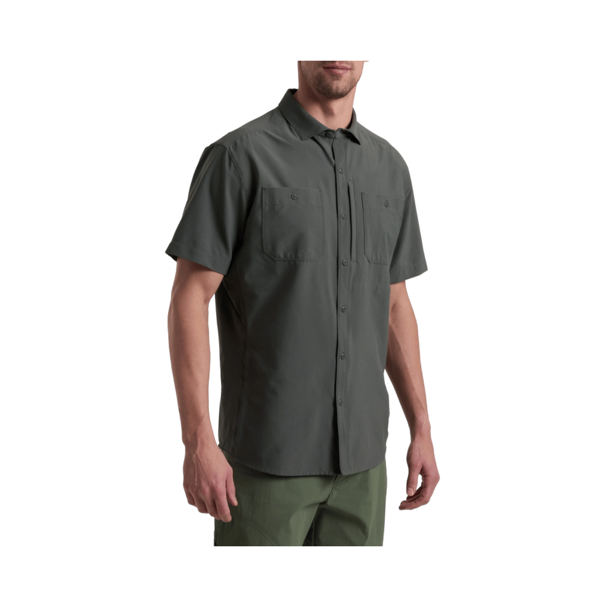 KUHL MEN'S FUSE SHORT SLEEVE - CARBON - FRONT VIEW
